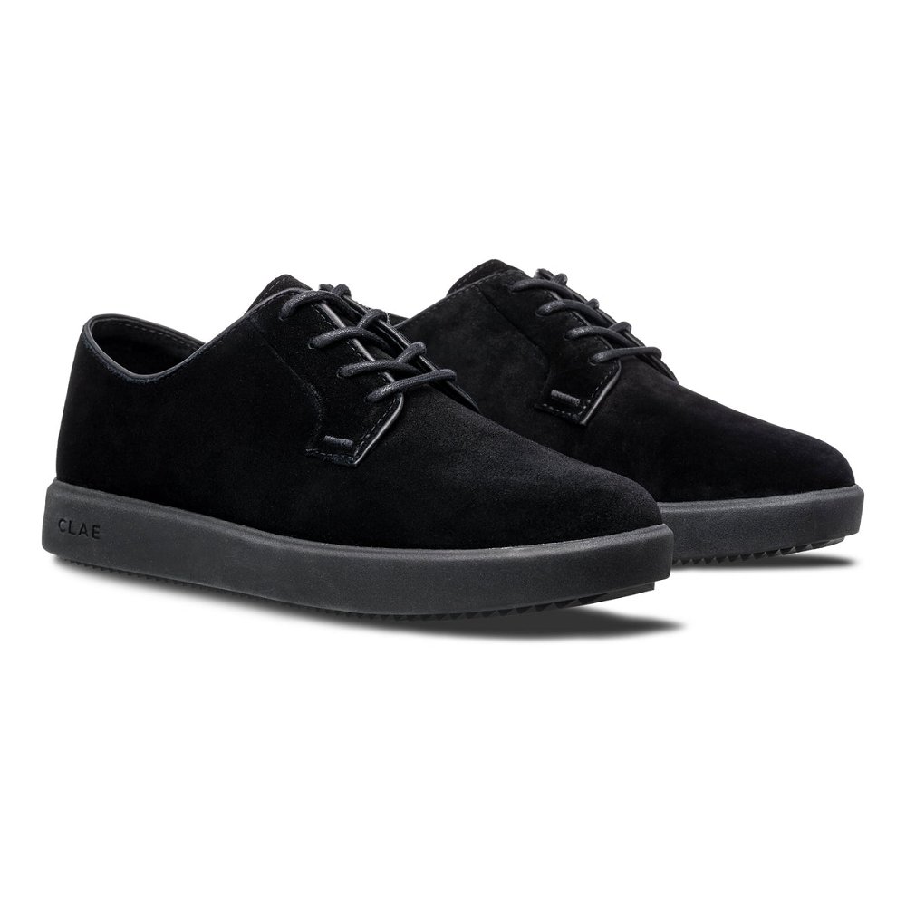 Chaussure CLAE Homme Triple Black Suede - france KXX-78042453