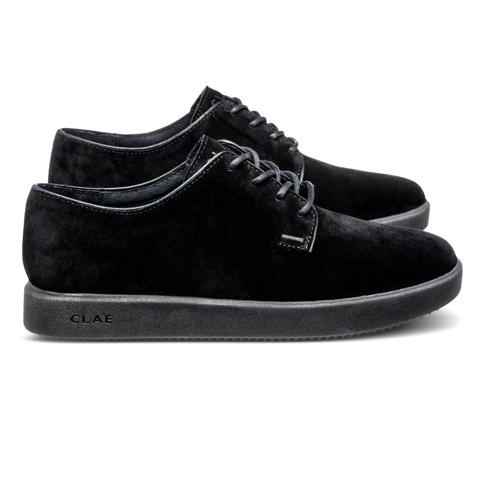 Chaussure CLAE Homme Triple Black Suede - france KXX-78042453