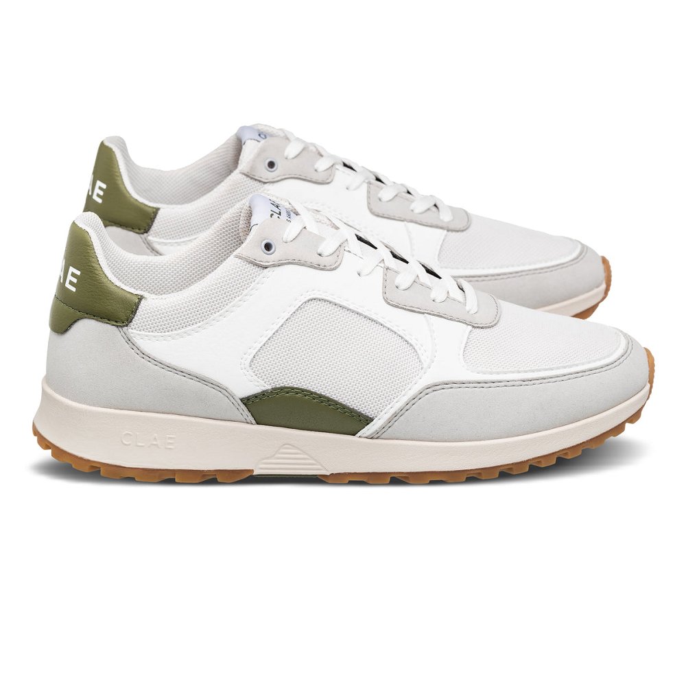 Basket CLAE Femme Microchip White Olive - france WYE-01396777