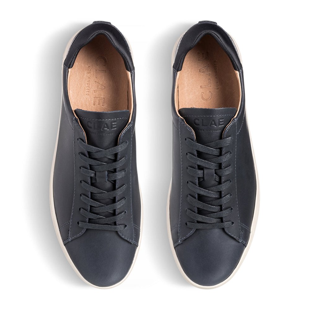 Chaussure CLAE Homme Deep Navy Leather - france LCA-32541969