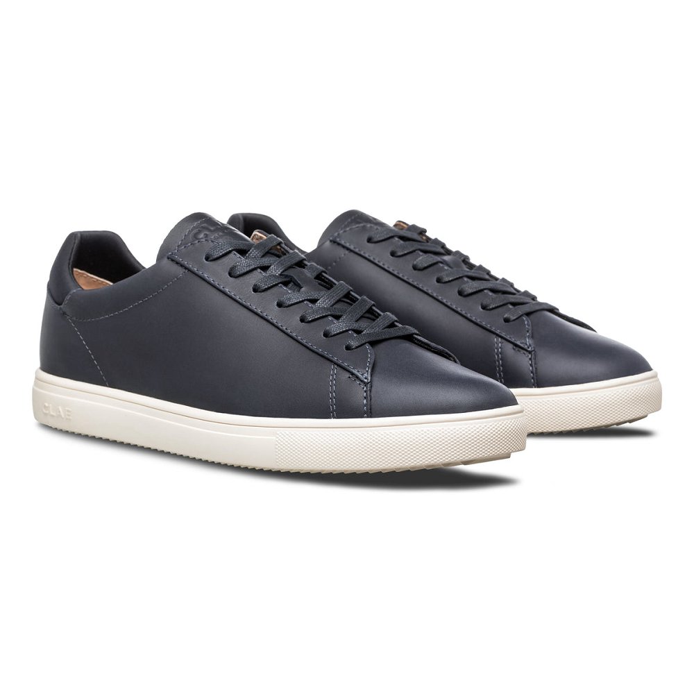 Chaussure CLAE Homme Deep Navy Leather - france LCA-32541969