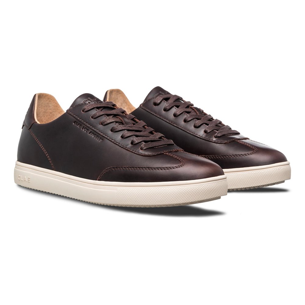 Chaussure CLAE Homme Walrus Brown Leather - france MCV-53889011