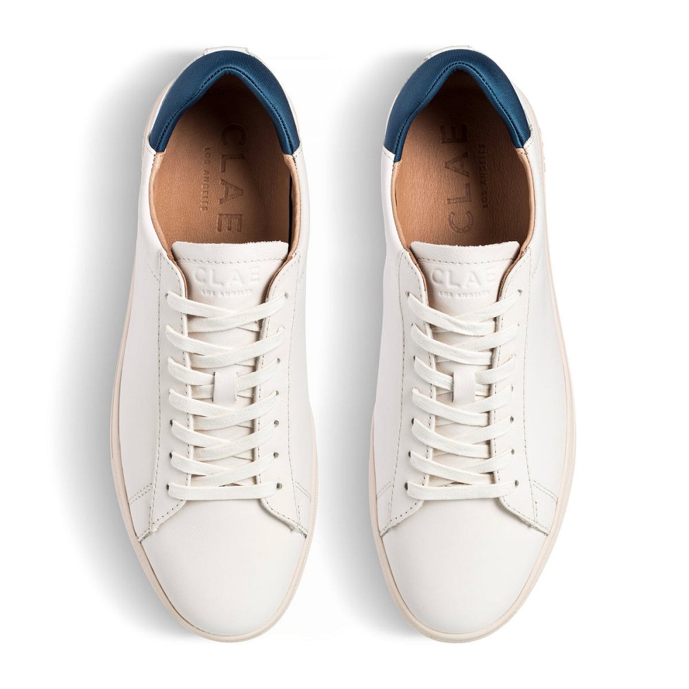 Chaussure CLAE Homme Off White Leather Ocean - france HJB-04848608