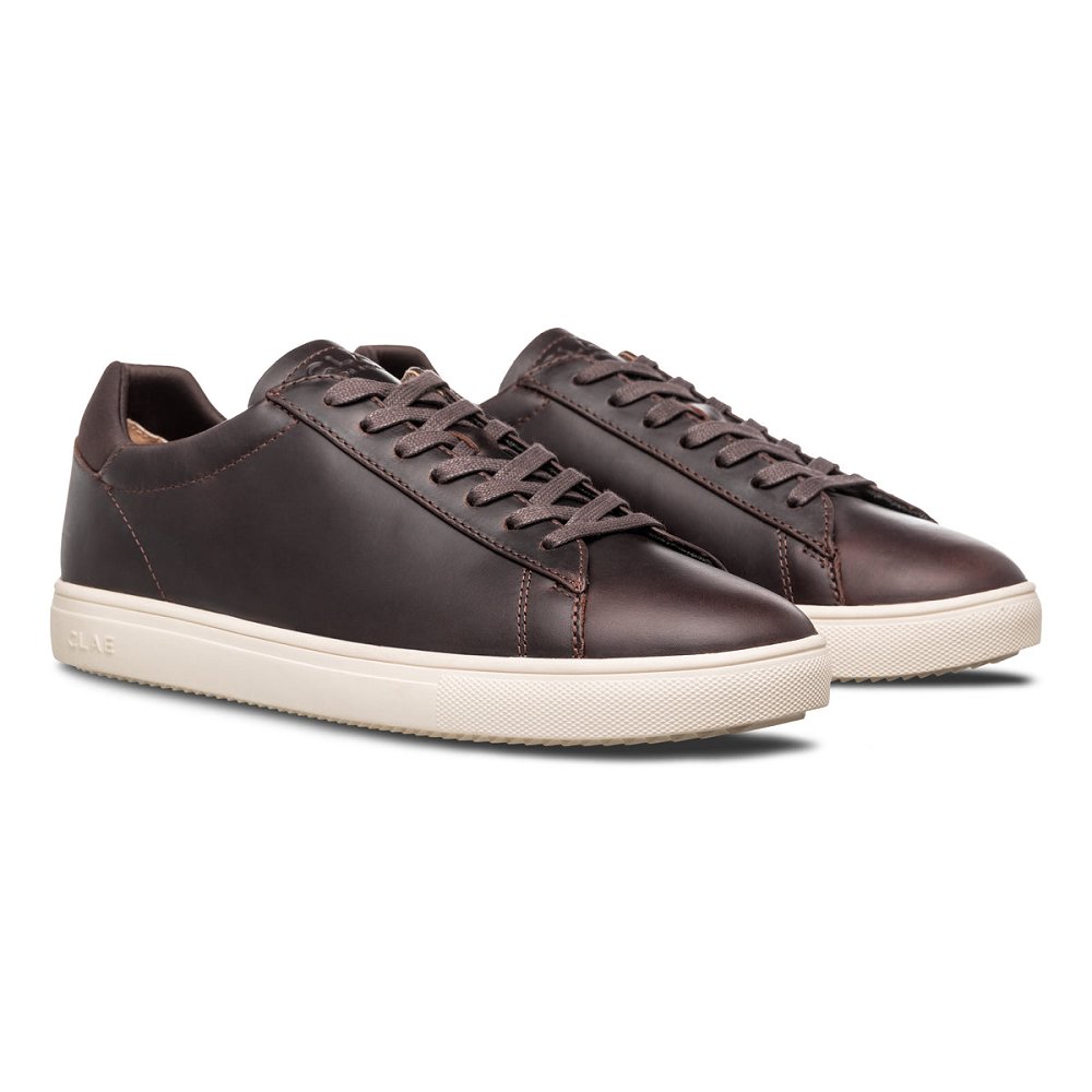 Chaussure CLAE Homme Walrus Brown Leather - france QBS-47053771