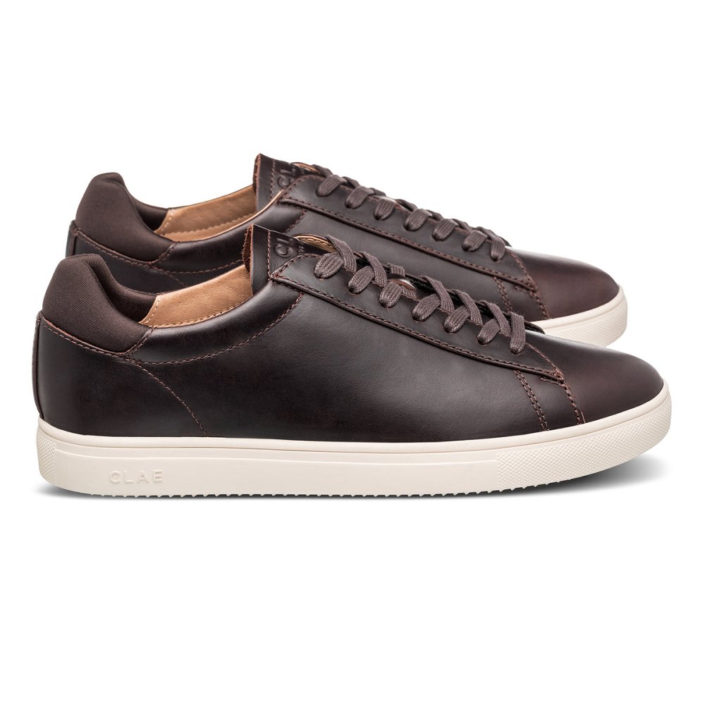 Chaussure CLAE Homme Walrus Brown Leather - france QBS-47053771