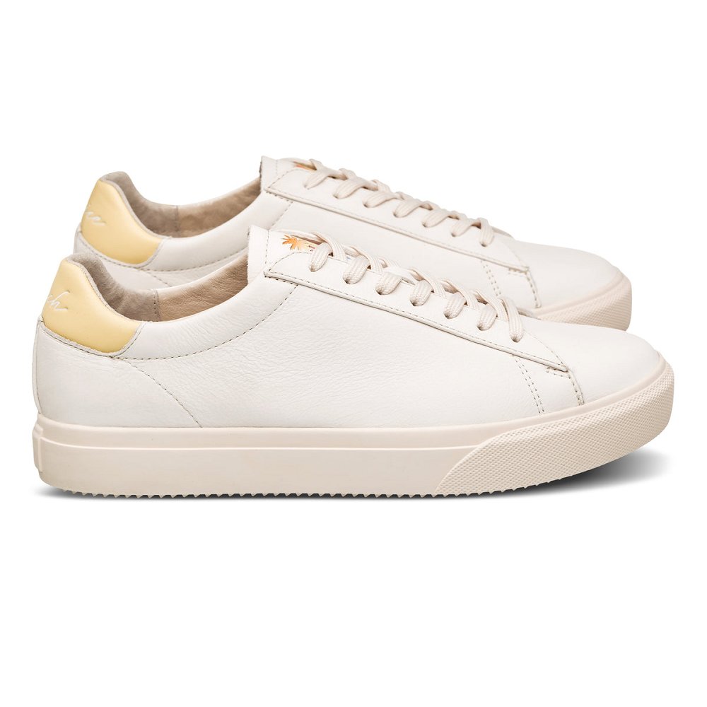 Chaussure CLAE Homme Off White Leather - france FTB-25142153