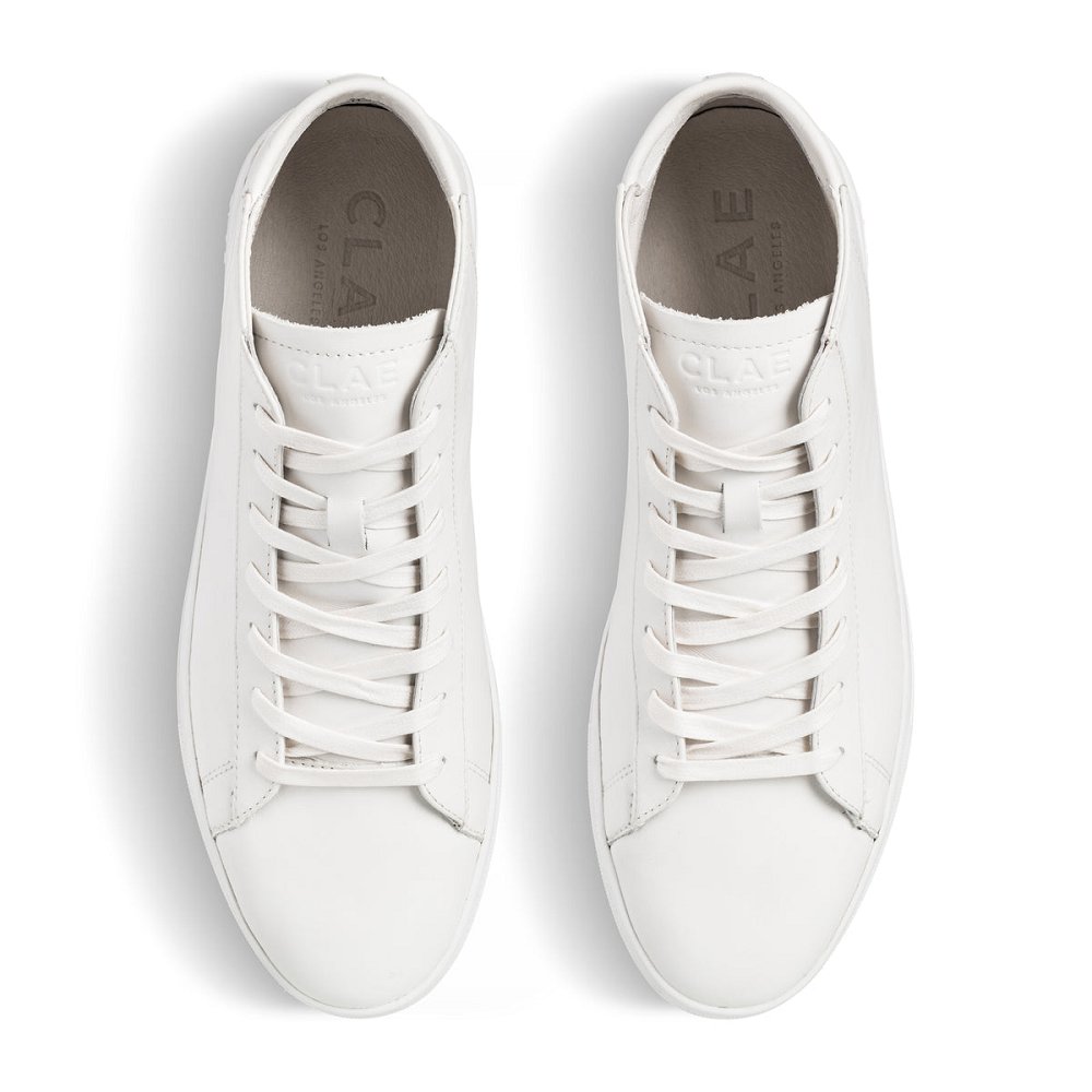 Chaussure CLAE Homme Triple White Leather - france QVQ-92325708