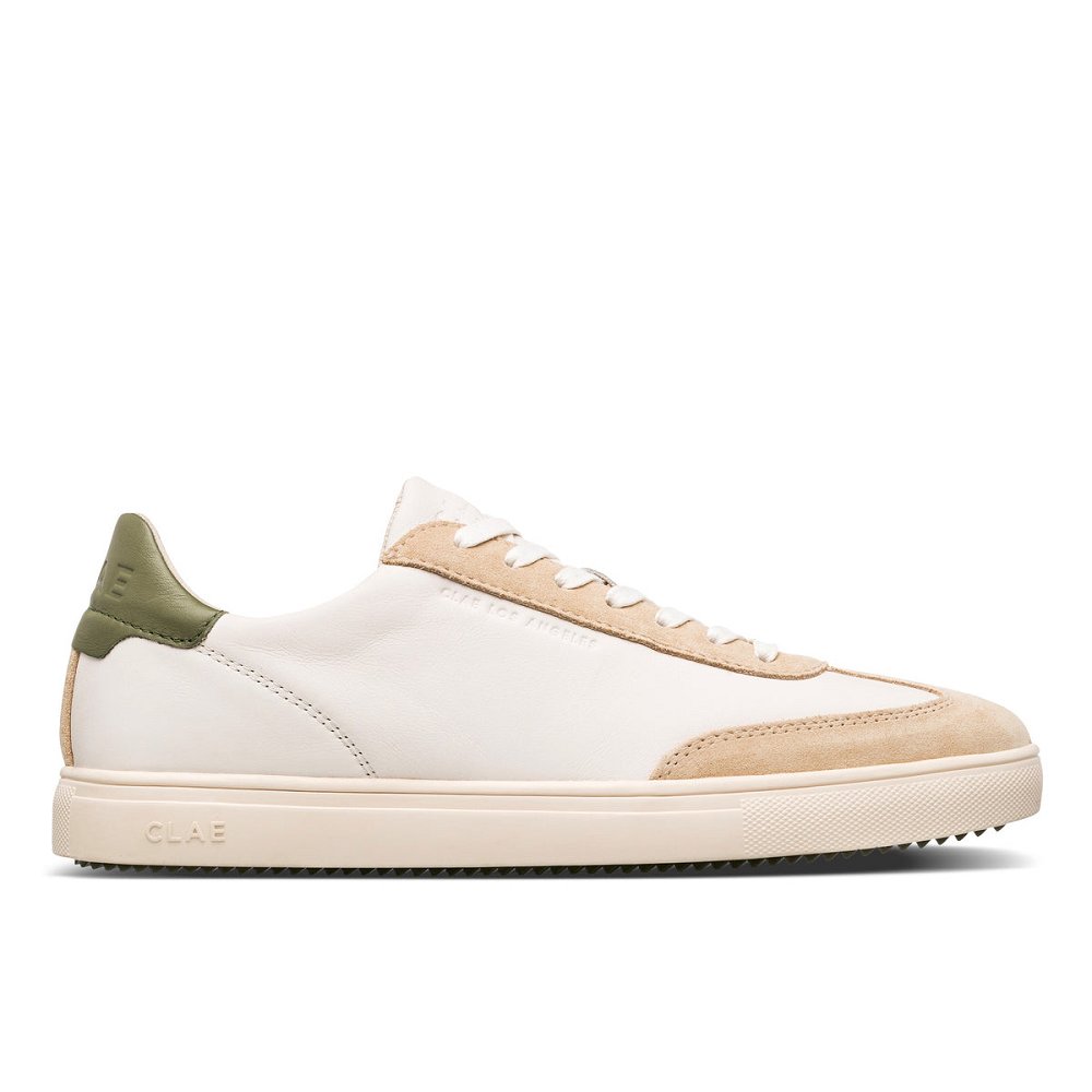 Chaussure CLAE Homme Off White Vanilla Olive - france NZD-43639129