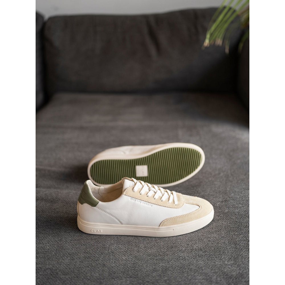 Chaussure CLAE Homme Off White Vanilla Olive - france NZD-43639129