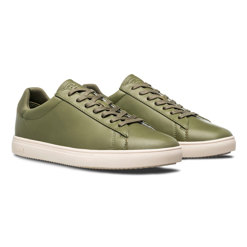 Chaussure CLAE Homme Olive Leather - france KZK-35874991