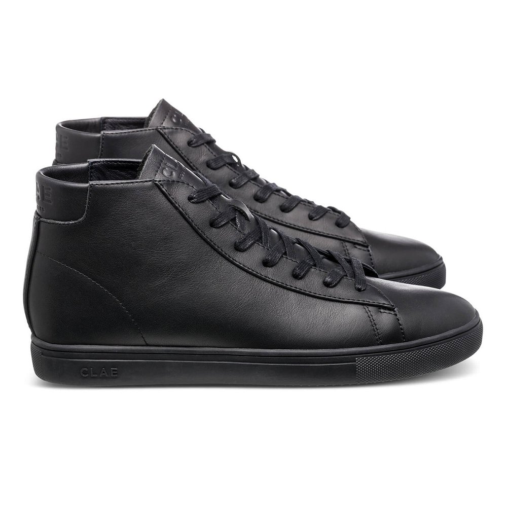 Chaussure CLAE Homme Triple Black Leather - france SSE-85825495