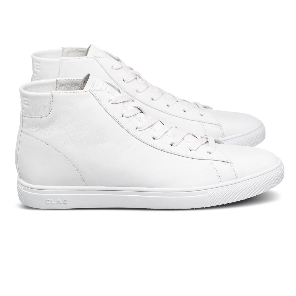 Chaussure CLAE Homme Triple White Leather - france QVQ-92325708