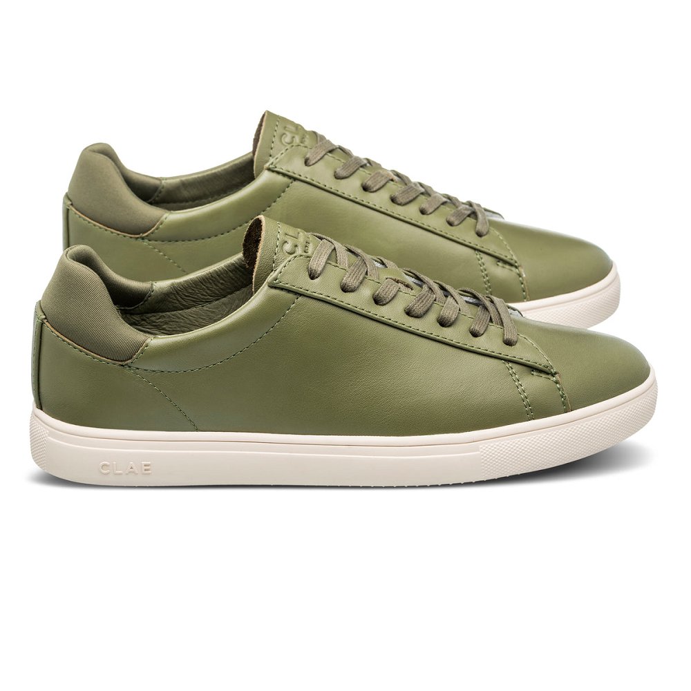 Chaussure CLAE Homme Olive Leather - france KZK-35874991