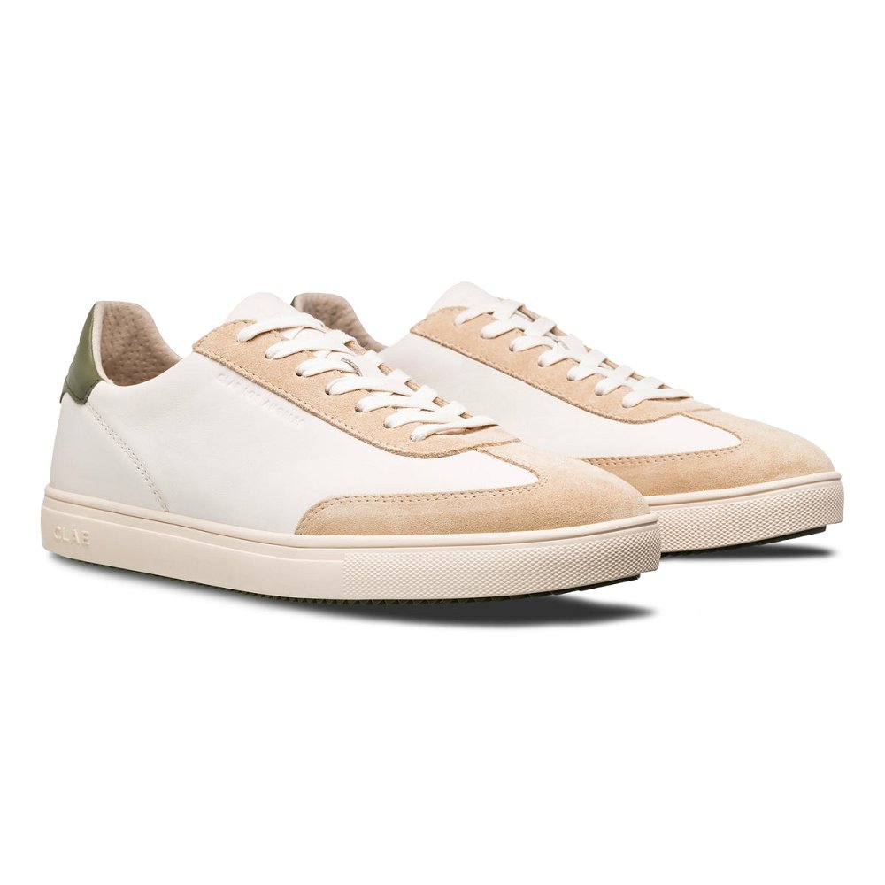 Chaussure CLAE Homme Off White Vanilla Olive - france NZD-43639129