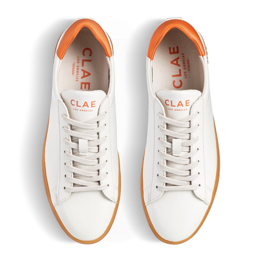 Chaussure CLAE Homme White Tangerine Light Gum - france CJV-34362453