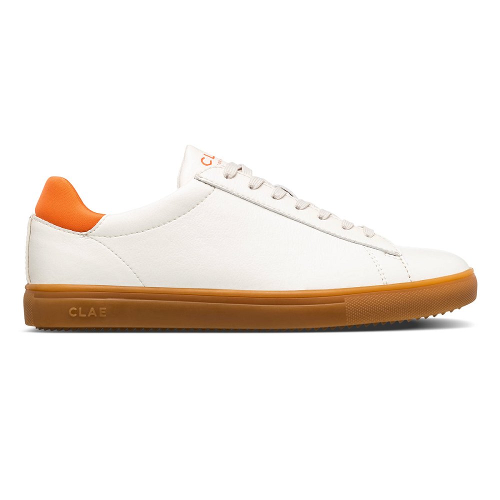 Chaussure CLAE Homme White Tangerine Light Gum - france CJV-34362453