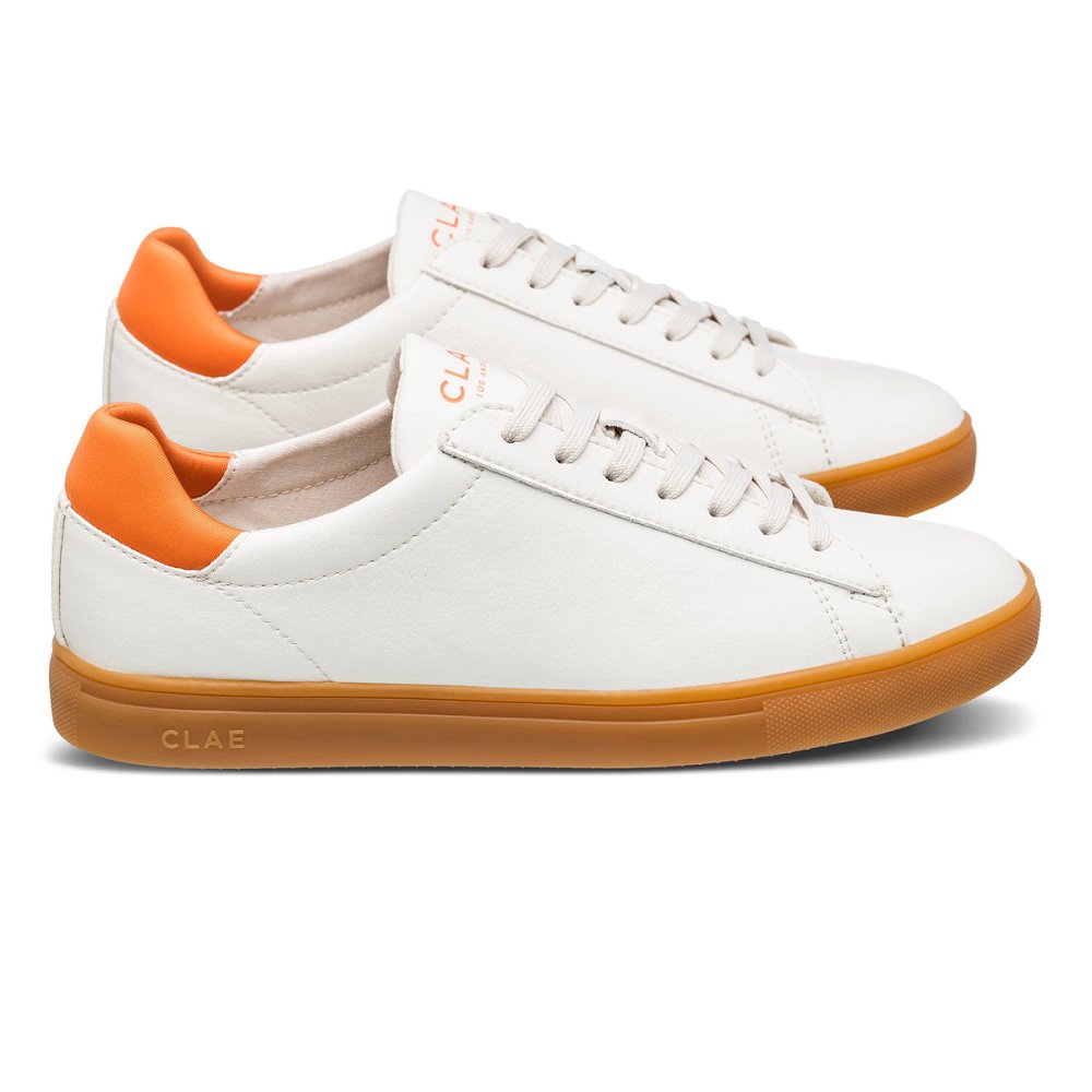 Chaussure CLAE Homme White Tangerine Light Gum - france CJV-34362453