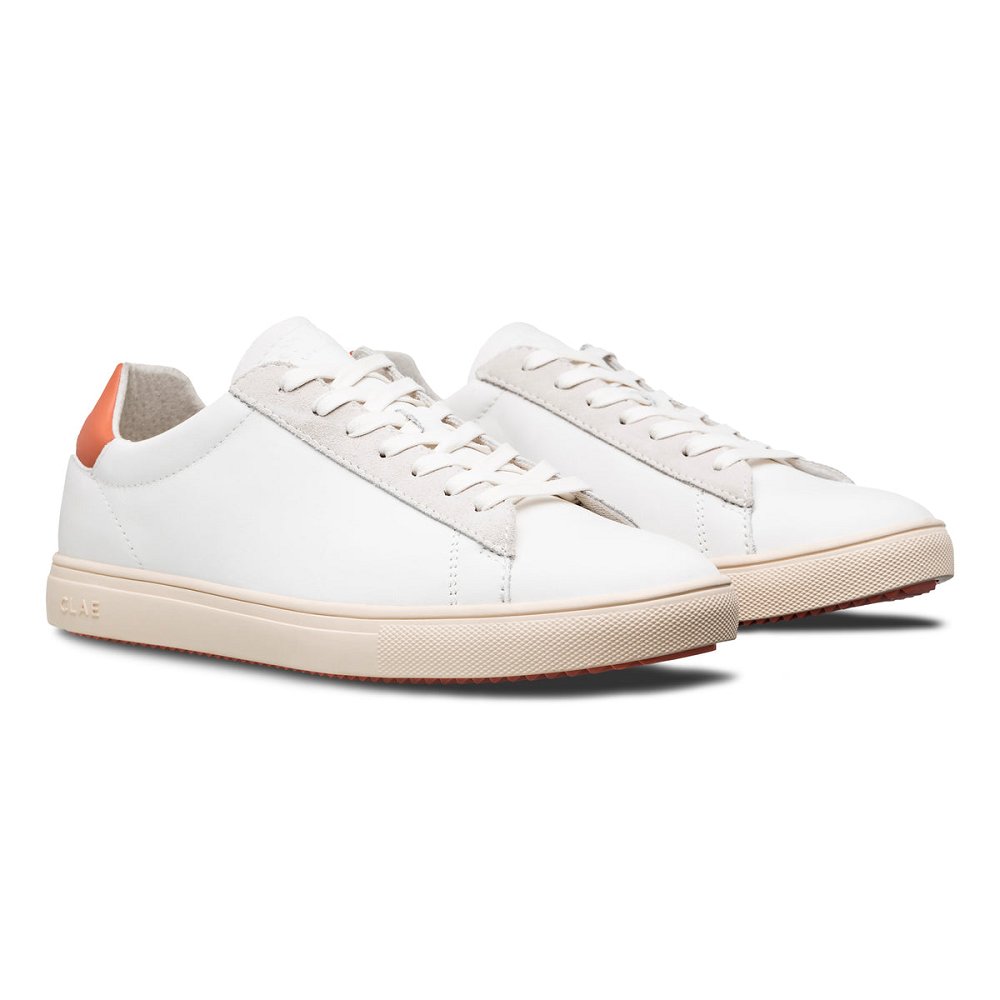 Chaussure CLAE Homme White Leather Canyon Sunset - france BGL-57839360