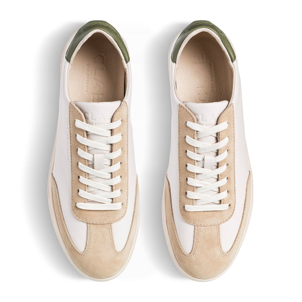 Chaussure CLAE Homme Off White Vanilla Olive - france NZD-43639129