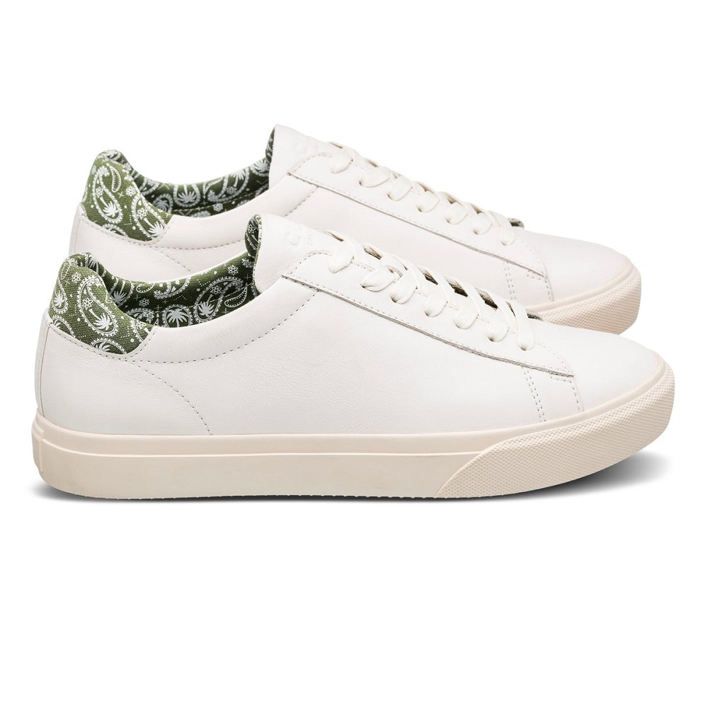 Chaussure CLAE Homme Off White Olive Paisley - france RKU-25913412