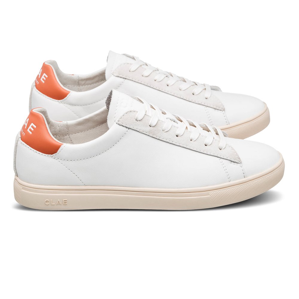 Chaussure CLAE Homme White Leather Canyon Sunset - france BGL-57839360