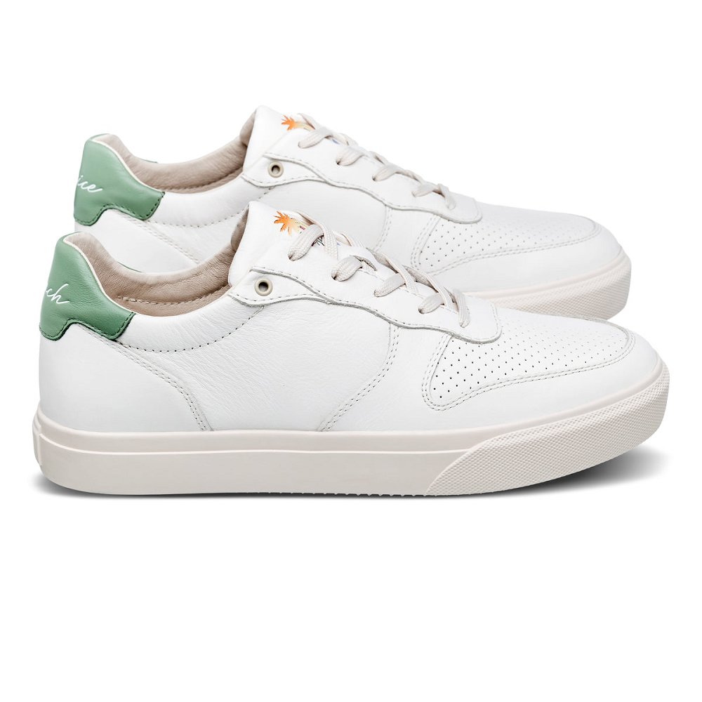 Chaussure CLAE Homme Off-White Trekking Green Sunset - france HEE-01661147