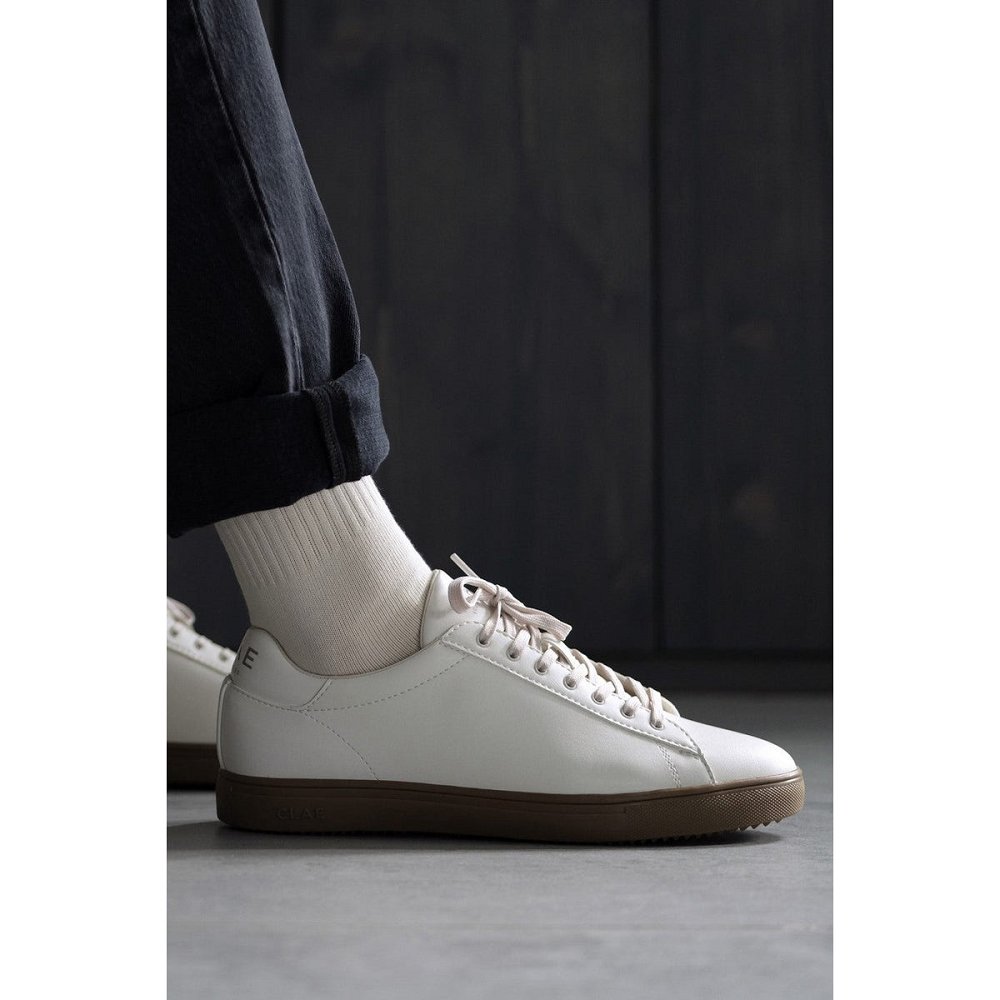 Chaussure CLAE Homme White Dark Gum - france PGD-85190213