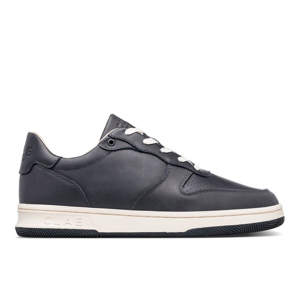 Chaussure CLAE Homme Deep Navy Leather - france JHA-79361575