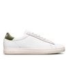 White Leather Olive