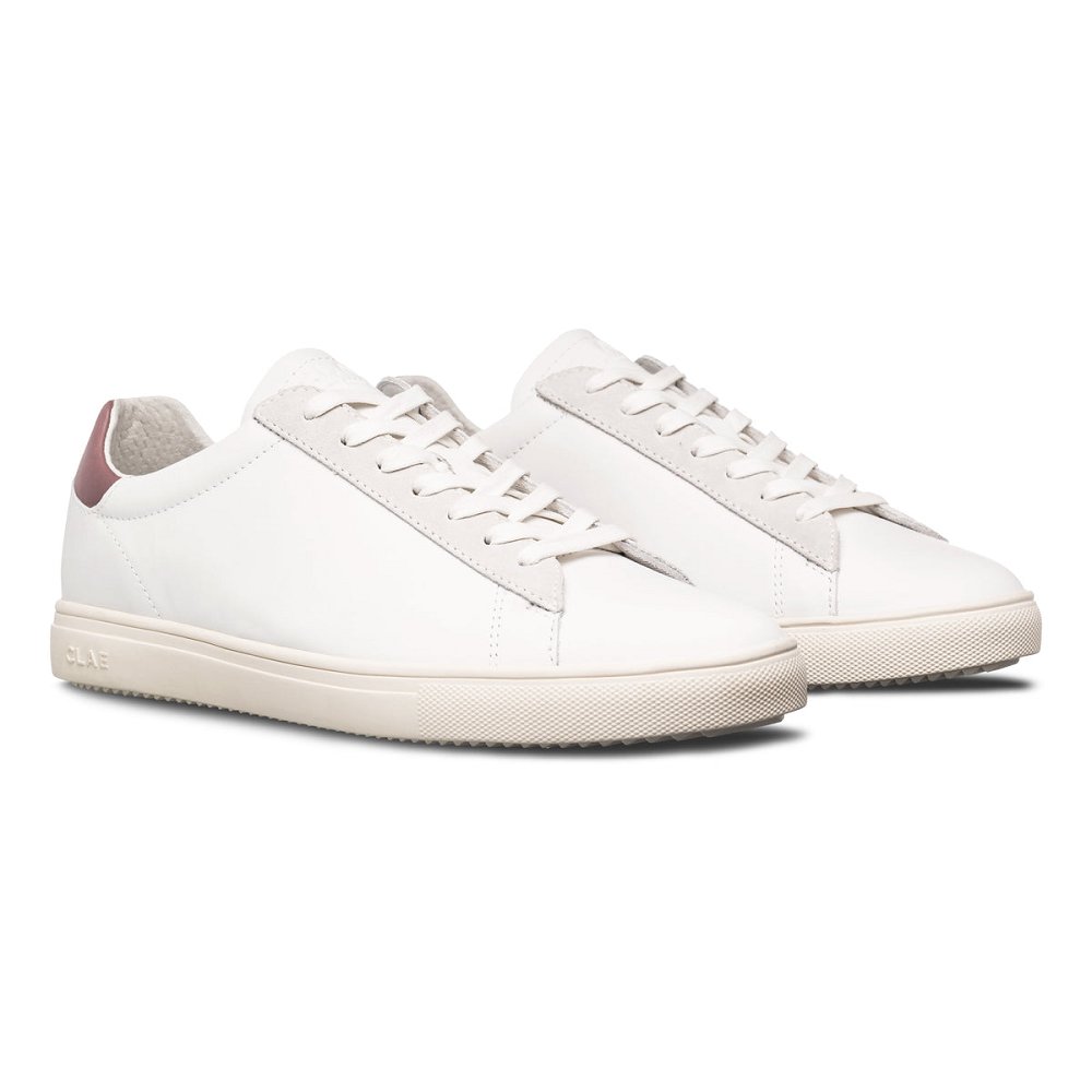 Chaussure CLAE Homme White Leather Panama - france DFK-43662692