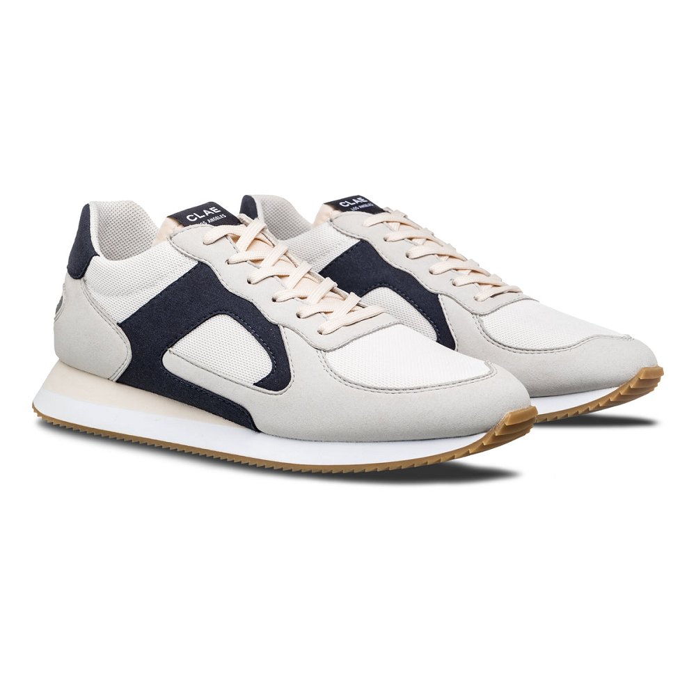 Basket CLAE Homme Microchip White Navy - france FIK-86644601