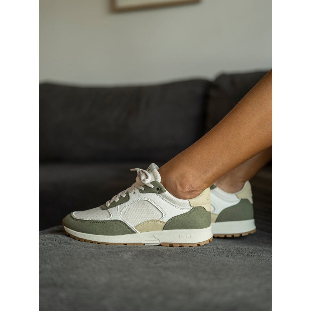 Basket CLAE Homme Olive Off White - france LYW-73721315