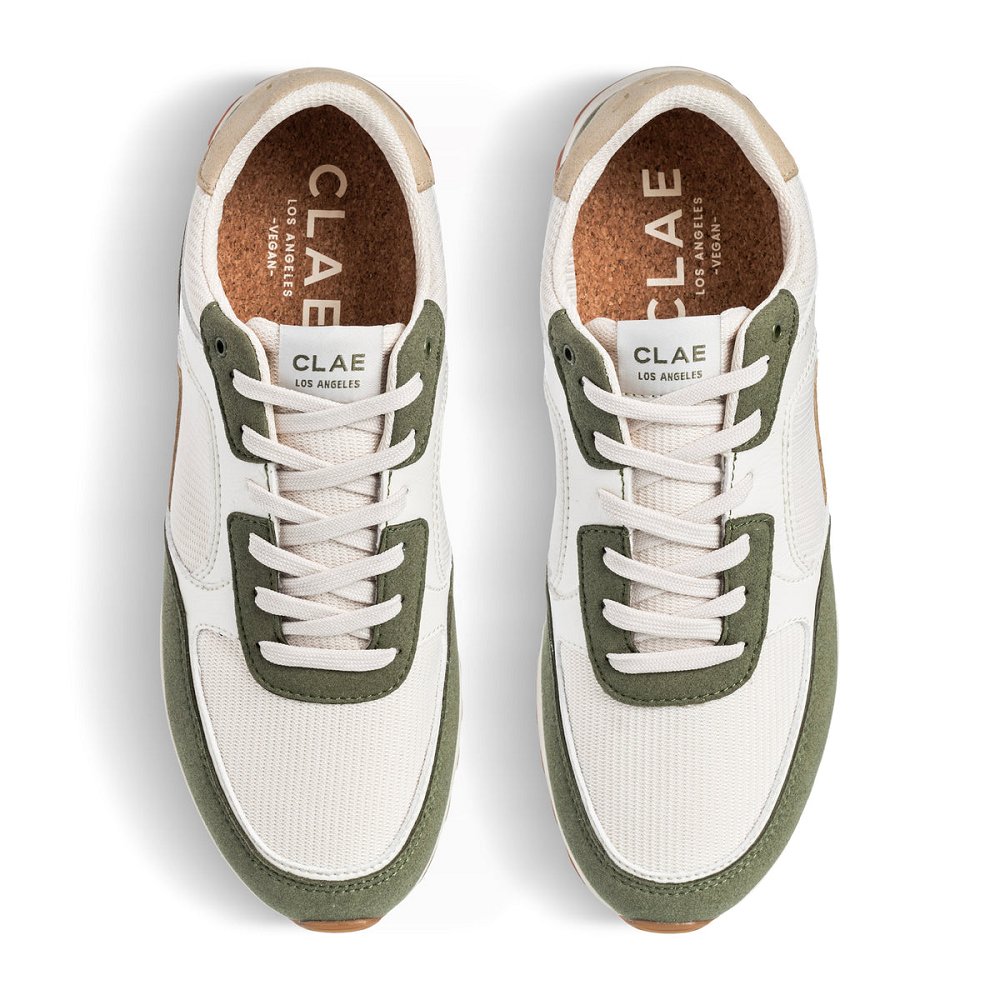 Basket CLAE Homme Olive Off White - france LYW-73721315