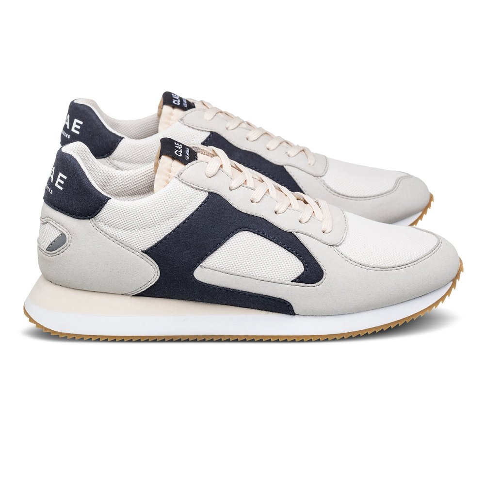 Basket CLAE Homme Microchip White Navy - france FIK-86644601