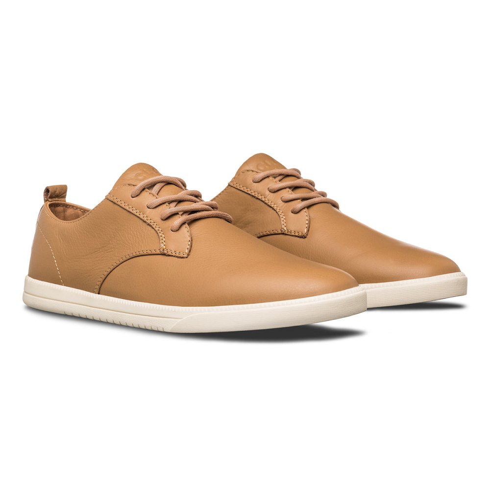 Chaussure CLAE Homme Camel Brown Leather - france DOU-80080867