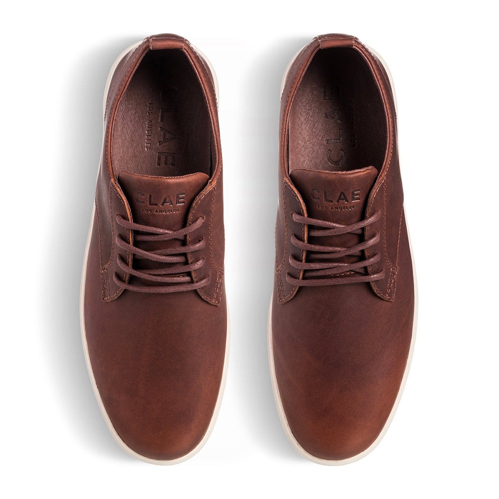 Chaussure CLAE Homme Chestnut Oiled Leather - france DKB-32668197