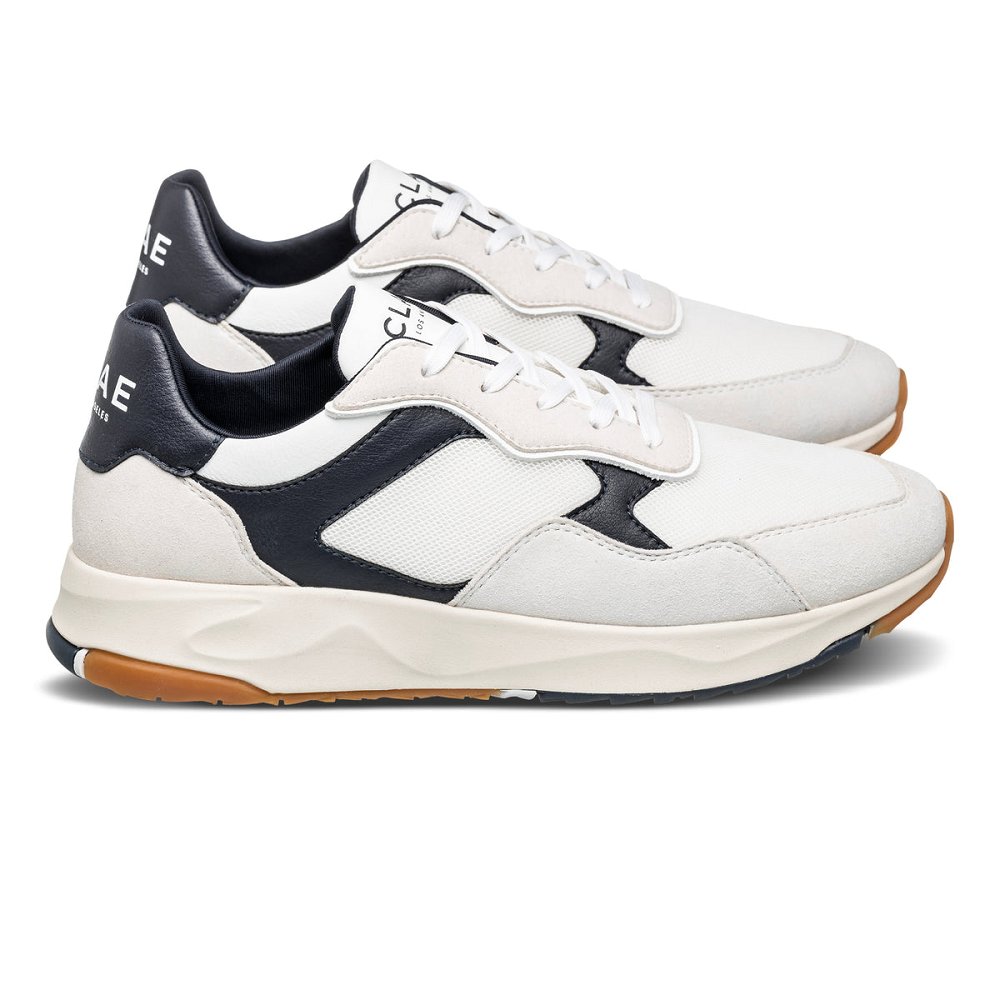 Basket CLAE Homme White Navy Vegan - france VNK-40872914