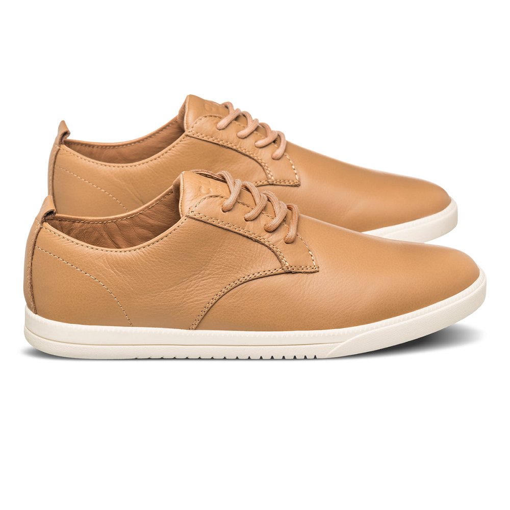 Chaussure CLAE Homme Camel Brown Leather - france DOU-80080867