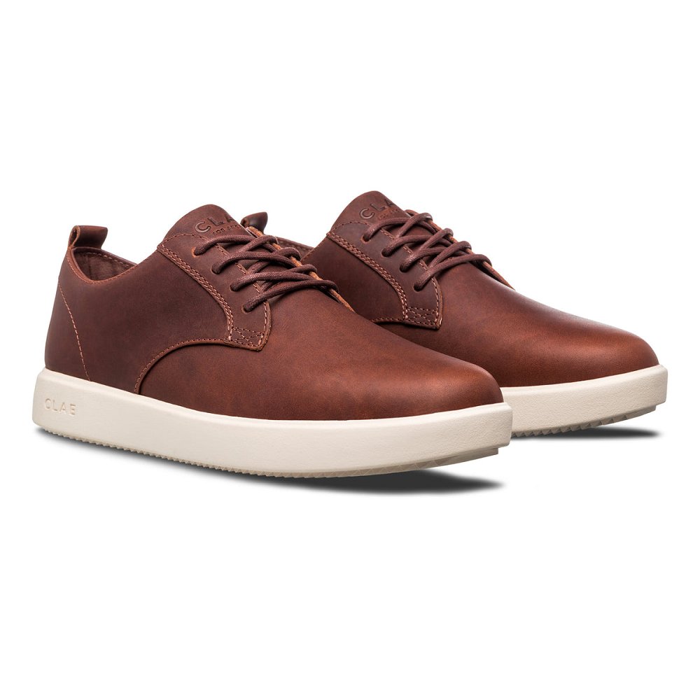 Chaussure CLAE Homme Chestnut Oiled Leather - france DKB-32668197