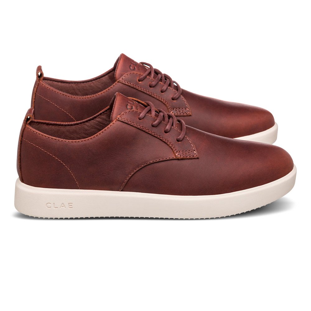 Chaussure CLAE Homme Chestnut Oiled Leather - france DKB-32668197