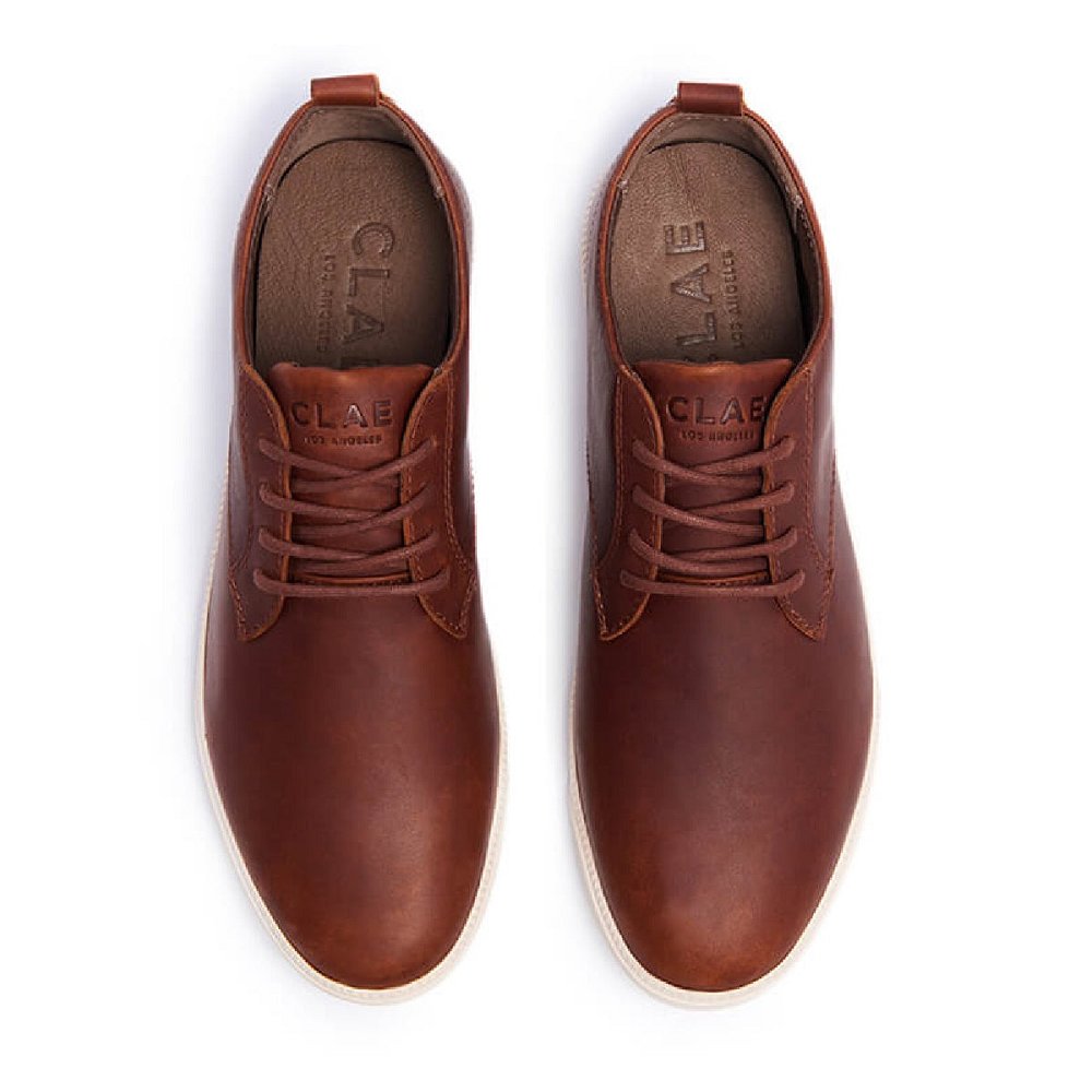 Chaussure CLAE Homme Leather Chestnut Oiled Leather - france PXT-70932640