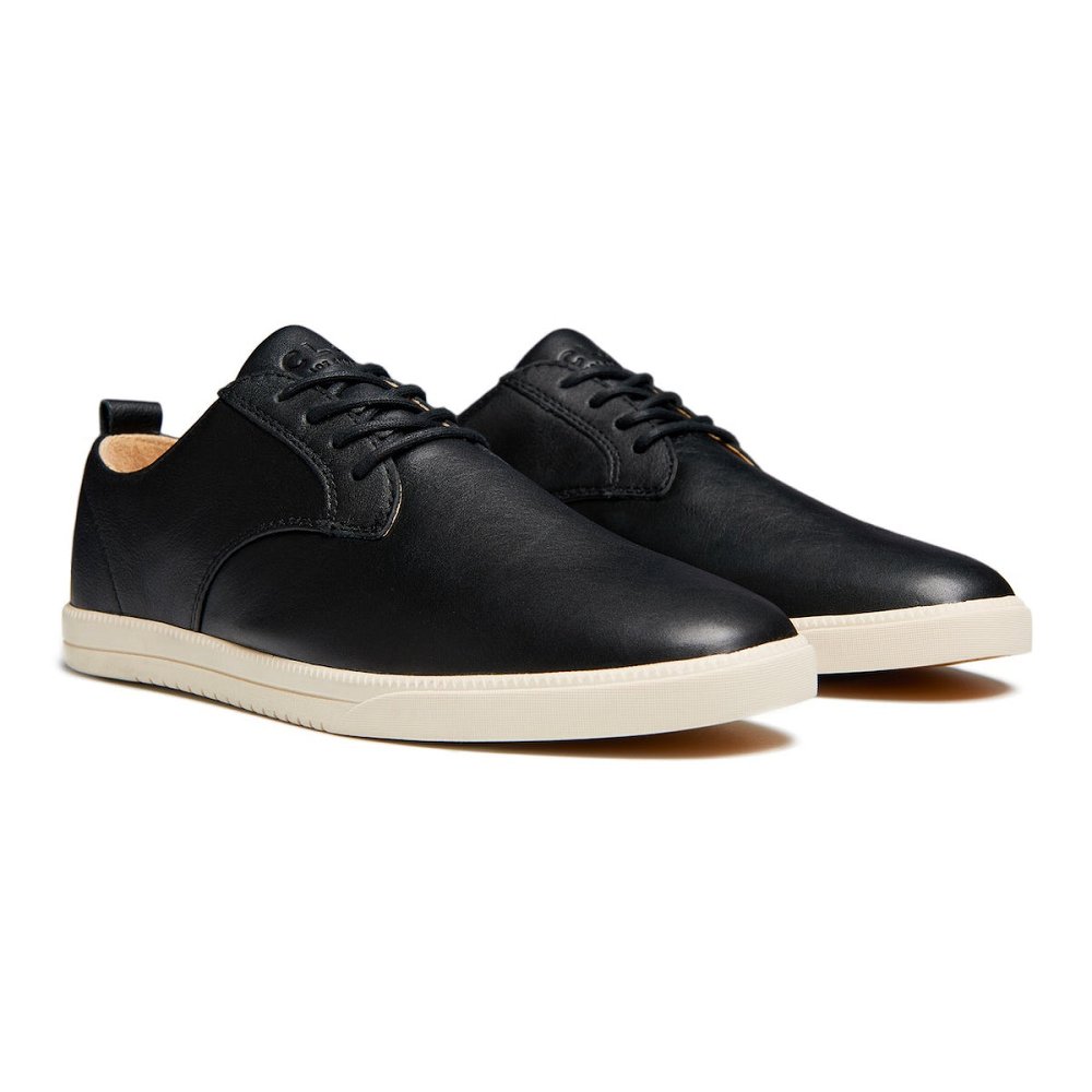 Chaussure CLAE Homme Leather Black Milled Tumbled Leather - france VYM-99563124