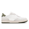 White Leather Olive