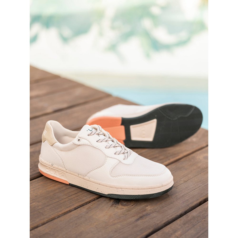 Chaussure CLAE Femme Off White Trekking Green Sunset - france NCR-86853004