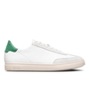 White Leather Pine Green