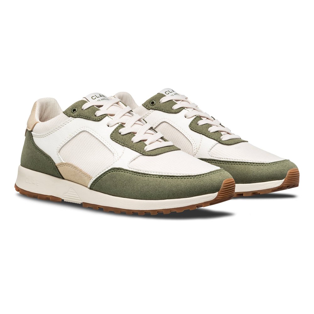 Basket CLAE Femme Olive Off White - france BRI-95609398